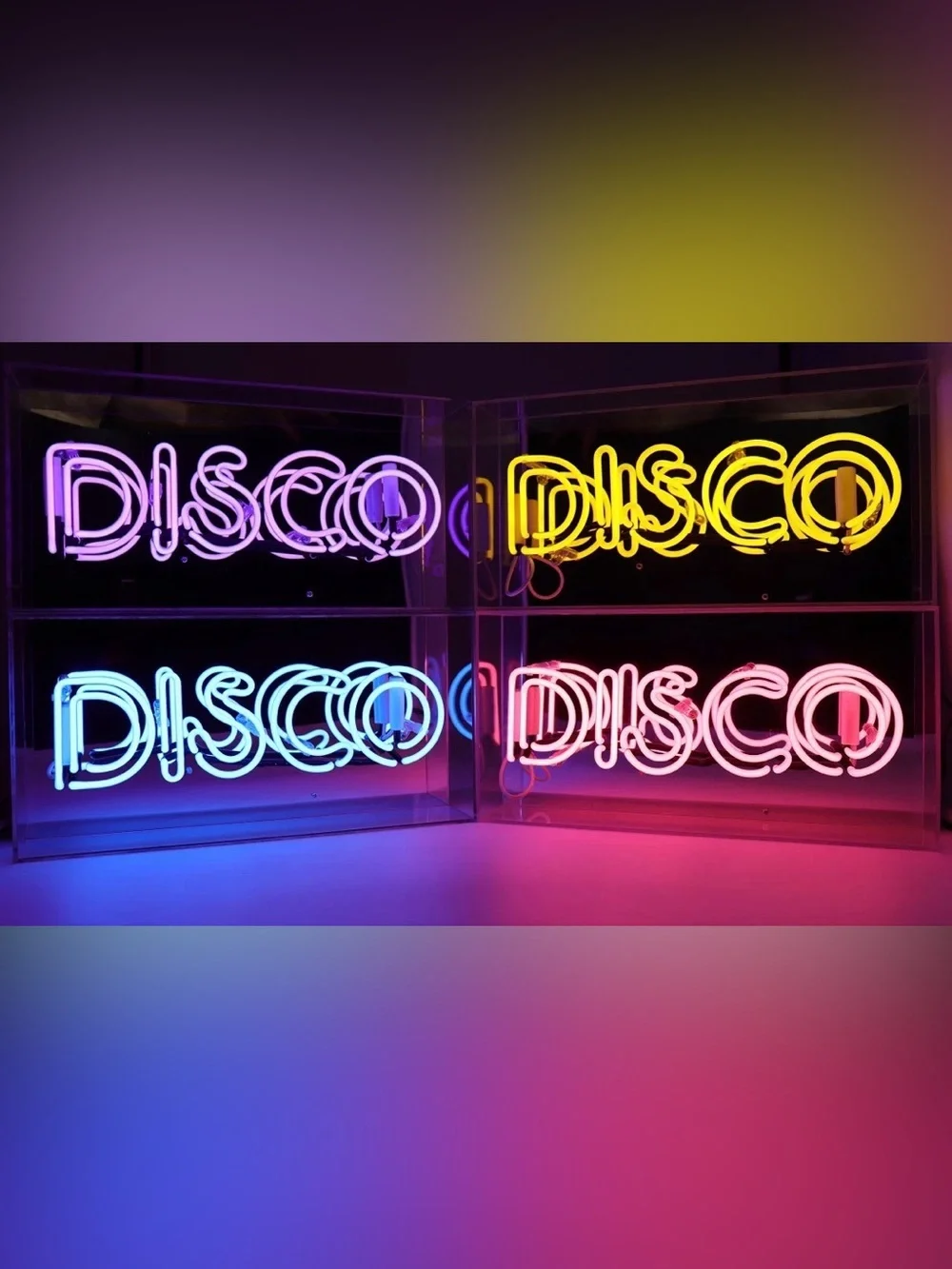 Locomocean Disco Glass Neon Box — Pink Neon ✨